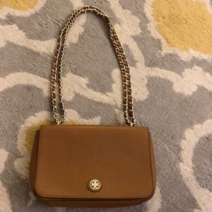 Light Brown Leather Tory Burch Crossbody